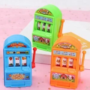 2024 Fun Jackpot Mini Slot Machine Antistress Toys Games for Children Kids Safe Machine Bank Funny Gag Toys .. 2 pcs pack