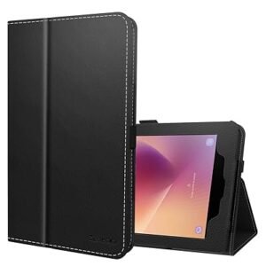 Benazcap Case for Samsung Galaxy Tab A 8.0 2017 Release for T380/T385 - Folio Leather Tablet Cover with Auto Wake/Sleep Feature - (Black)
