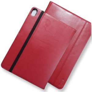 Premium PU Leather Folio Stand Cover with Hand Strap 10.9"- Fit iPad Air 4/5 2020/2022, iPad Pro 11" - Auto Wake/Sleep - Multiple Viewing Angles - Magnetic Inner Shell - (Red)