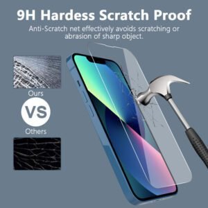 Full Coverage Screen Protector for iPhone 12 mini 5.4-Inch | Black Edge Tempered Glass Film with Easy Installation | Case-Friendly | 9H |HD Clear