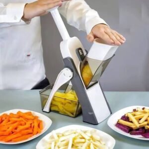4 in 1 Vegetable Cutter Chopper Adjustable Multi-function  Cutter Vertical Vegetable Cutter Kitchen Shredder Grater Artifact( random color )