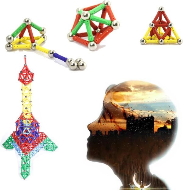 25pcs Magnetic Building Set - Educational and Stimulating Magnetic Toy for Both Kids and Adults, 3D Building Blocks & Tiles Puzzle Without box - Image 4