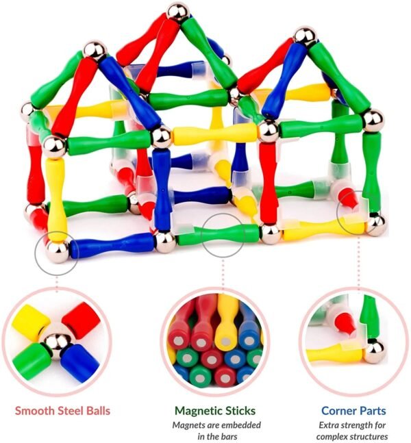 25pcs Magnetic Building Set - Educational and Stimulating Magnetic Toy for Both Kids and Adults, 3D Building Blocks & Tiles Puzzle Without box - Image 7