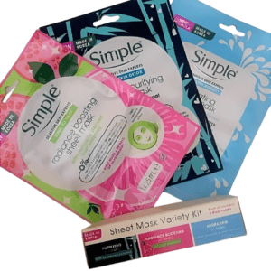 Simple mask sheet kit made in korea pack of 3 sheet masks