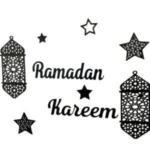 Ramadan Kareem  Wall decorations  Wooden stickers.