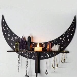 Moon shelf  MDF material wall hanging