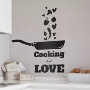 Cooking Is Love Wall Stickers For Kitchen | Wall Decals For Kitchen | Wall Stickers For Kitchen