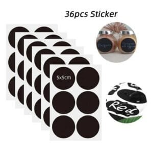 36 Pcs & 72 Pcs Removable Spice Sticker Jar Stickers Label