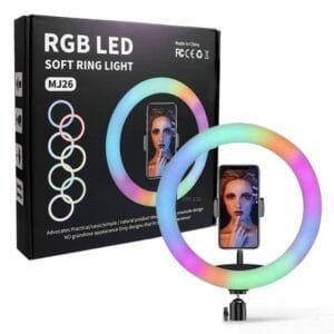 26Cm MJ26 10.2 RGB Led Soft Ring Light | Soft Ring Light with Lighting and Smart Phone Holder
