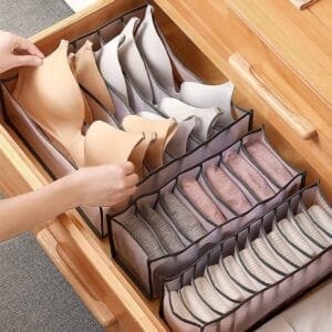3pcs/set Clothes Storage Ladies undergarments  Storage Box | Drawer Organizers | Folding Socks Box | Wardrobe Compartment Organizer