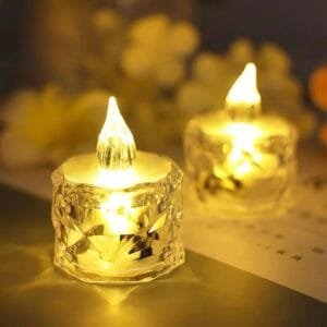 6  PCs Warm White Flameless Led Tealight Candle Decorative  Lights