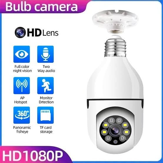 New Speed-X Bulb Camera 1080p Wifi 360 Degree Panoramic Night Vision Two-Way Audio Motion DetectionNew Speed-X Bulb Camera 1080p Wifi 360 Degree Panoramic Night Vision Two-Way Audio Motion Detection - Image 5