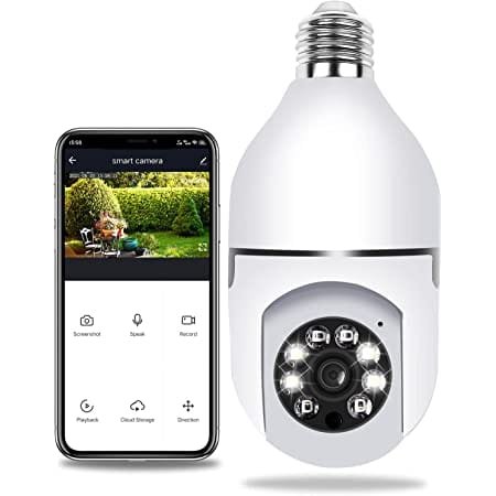 New Speed-X Bulb Camera 1080p Wifi 360 Degree Panoramic Night Vision Two-Way Audio Motion DetectionNew Speed-X Bulb Camera 1080p Wifi 360 Degree Panoramic Night Vision Two-Way Audio Motion Detection - Image 7