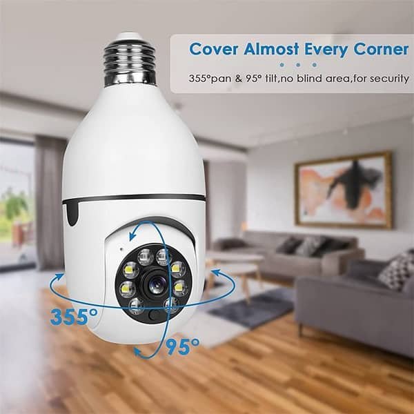 New Speed-X Bulb Camera 1080p Wifi 360 Degree Panoramic Night Vision Two-Way Audio Motion DetectionNew Speed-X Bulb Camera 1080p Wifi 360 Degree Panoramic Night Vision Two-Way Audio Motion Detection - Image 6
