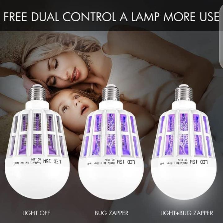 2 Pack Bug Zapper Light Bulbs, 2 in 1 Mosquito Light Bulb, Flying Insect Trap UV LED Lamp for Patio and Indoor - Image 11