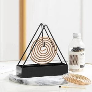 Iron Mosquito Coil Holder | Incense Holders Coil | Incense Burner Frame | Modern Repellent Incense | Rack for Household Bedroom Patio (Only black)