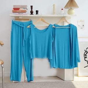 SKY BLUE WOMEN NIGHTS DRESS 3  pcs for women NIGHT SUIT