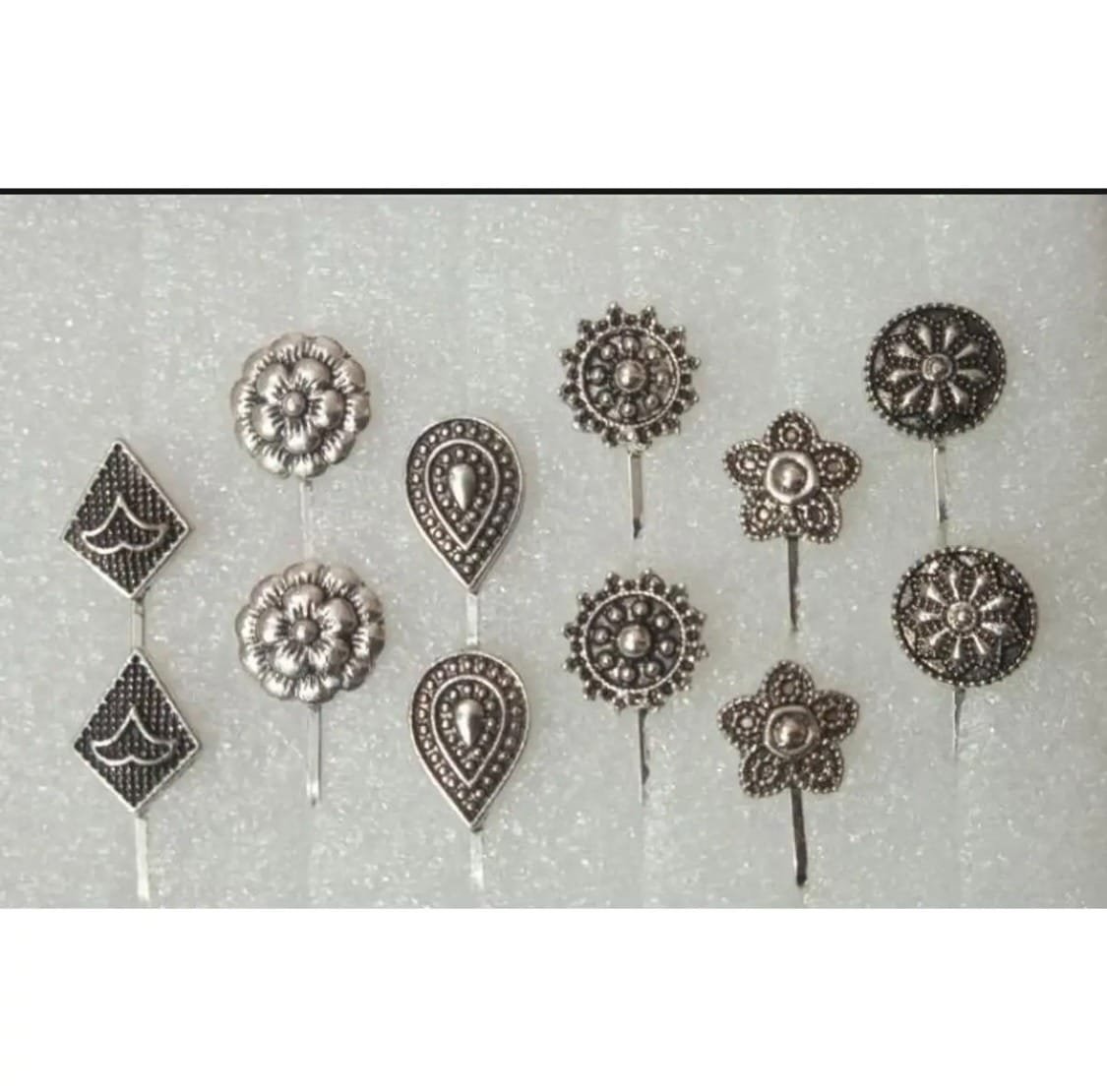 mini nose stud 12 pieces Stone Nose Pin/ Nose Ring For Girls/Women - Image 8