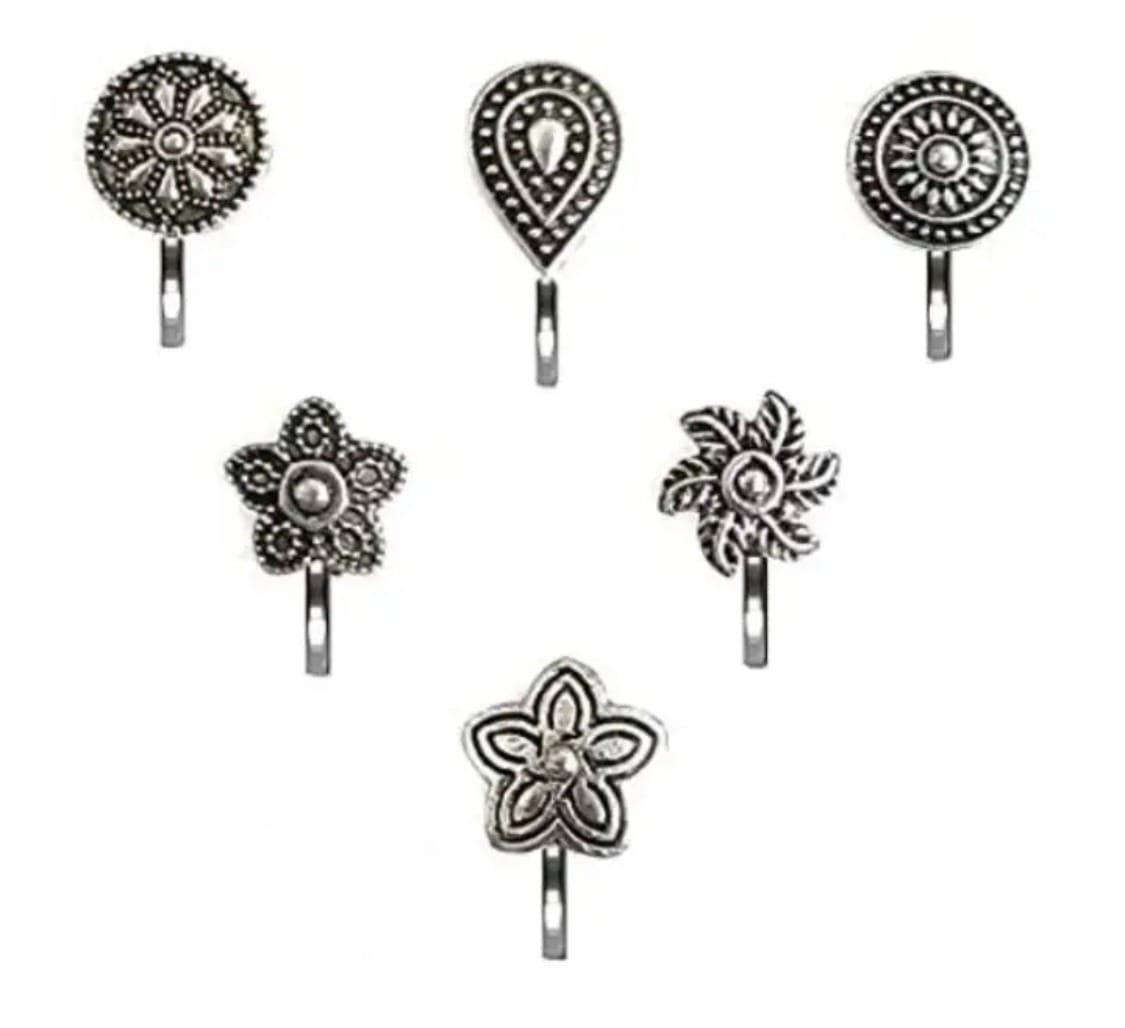 mini nose stud 12 pieces Stone Nose Pin/ Nose Ring For Girls/Women - Image 9