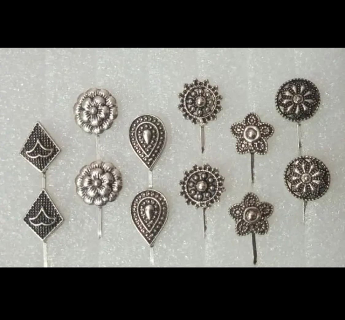 mini nose stud 12 pieces Stone Nose Pin/ Nose Ring For Girls/Women - Image 11