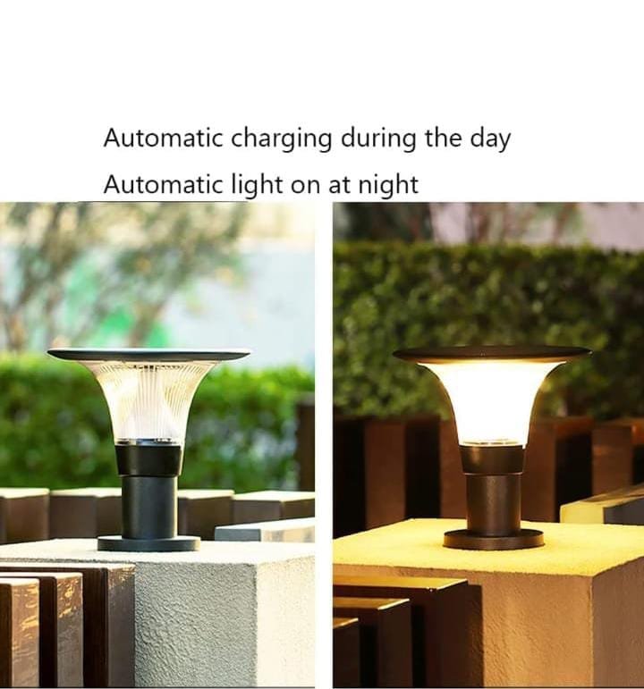 Solar Column Headlight Outdoor Waterproof Door Post Light Gate Light Garden Lawn Light Fence Post Light (1 PC) - Image 3