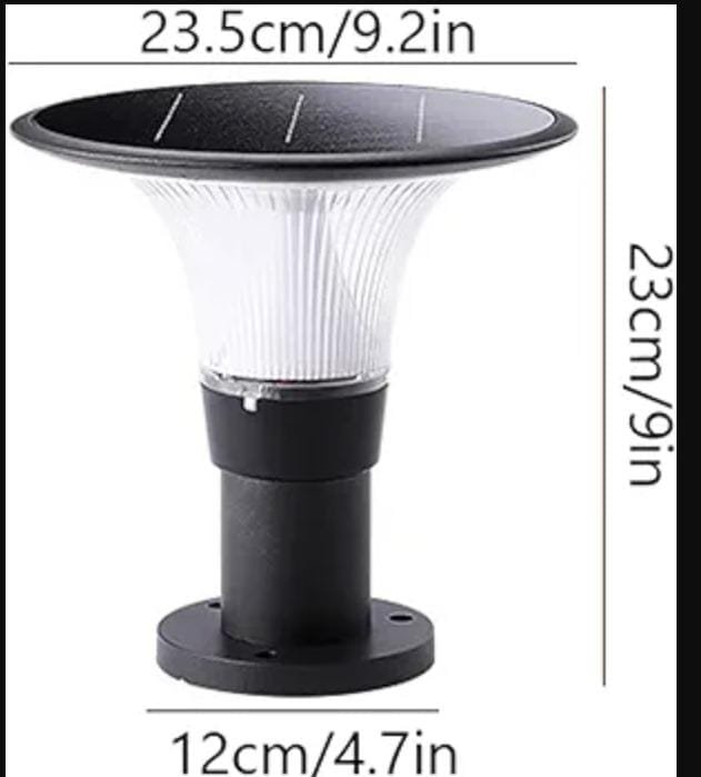 Solar Column Headlight Outdoor Waterproof Door Post Light Gate Light Garden Lawn Light Fence Post Light (1 PC) - Image 7