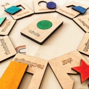 Wooden Drawing Stencils 12 Pieces Set