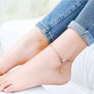 Pack of 2 koren anklet or bracelet Simple & Beautiful Butterfly | Adjustable size | for Girls, Women