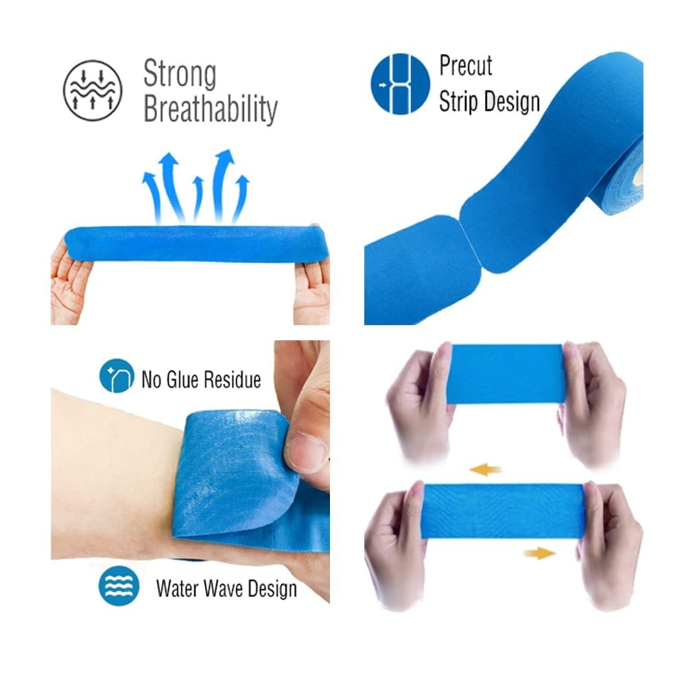 Kinesiology Tape Muscle Bandage Sports Cotton Elastic Adhesive Strain Injury Tape Knee Muscle Pain Relief Stickers (Random Colors) - Image 9
