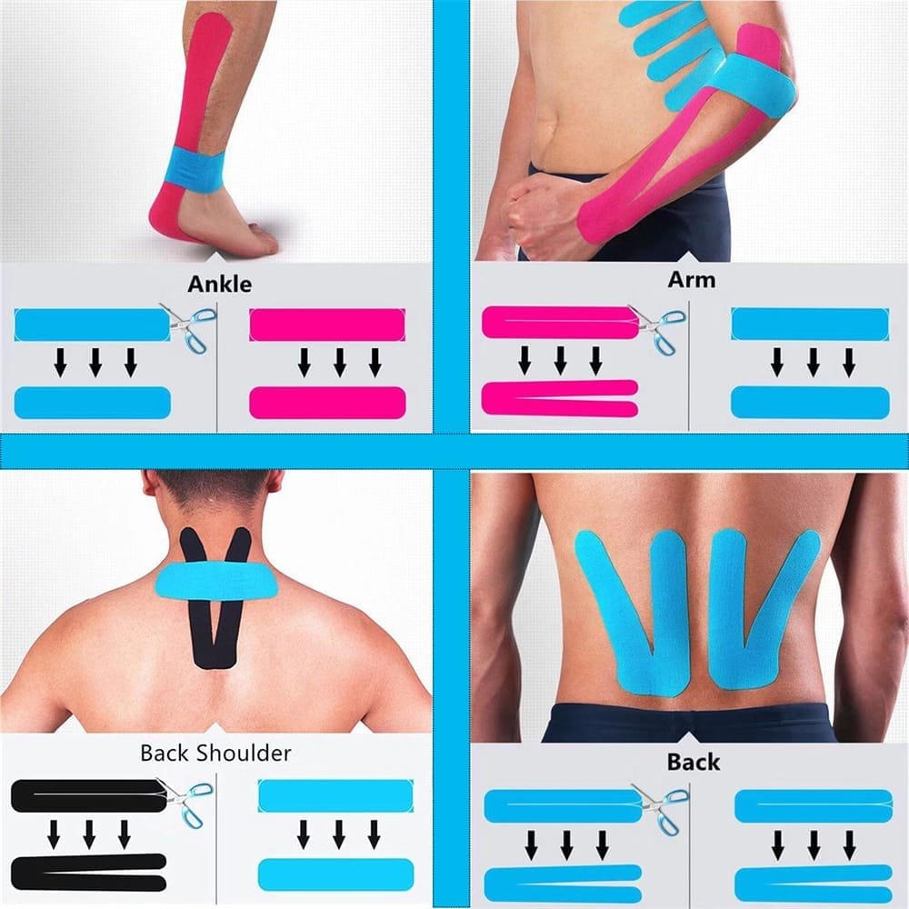 Kinesiology Tape Muscle Bandage Sports Cotton Elastic Adhesive Strain Injury Tape Knee Muscle Pain Relief Stickers (Random Colors) - Image 13