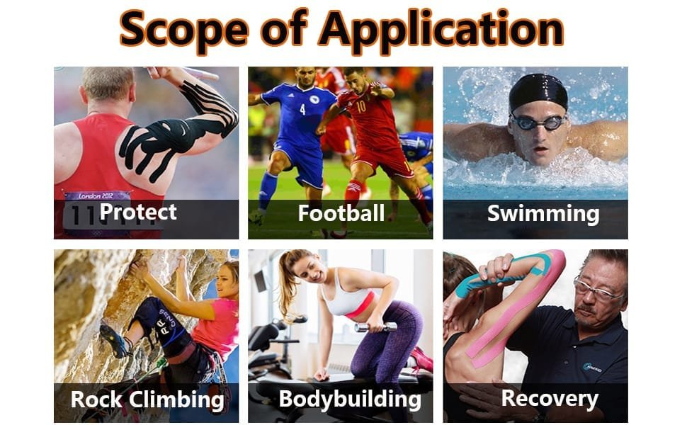 Kinesiology Tape Muscle Bandage Sports Cotton Elastic Adhesive Strain Injury Tape Knee Muscle Pain Relief Stickers (Random Colors) - Image 14