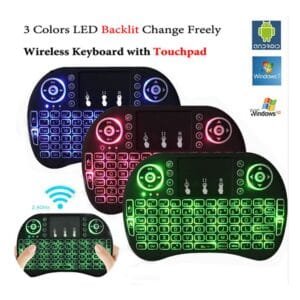 Mini TouchPad RF 500 Wireless With 3 Colour Backlit Keyboard Mouse (random color)