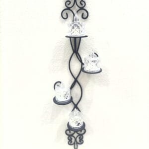 Long Vertical Candle Holder | Wooden Wall Hanging Candle Holder | Long Tea light Wall Mounted Sconces  Candle Holder