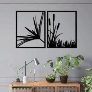 Leafs  Wall decorations stickers  MDF material