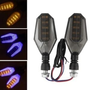 2Pcs Motorbike Universal LED Indicator With  DRL And Yellow Parking Light For all bikes (Random Color)