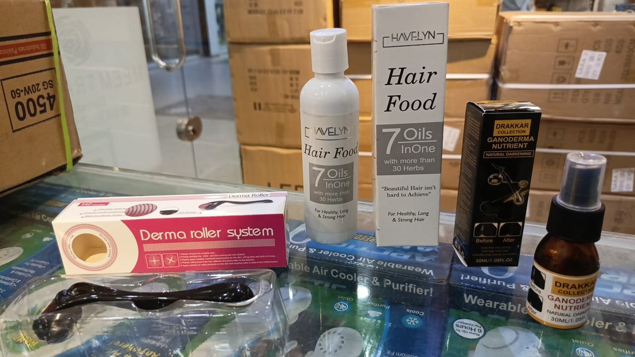 Hair Care Deal Havelyn Hair Food Oil | Derma Roller 540 Titanium Needle | Anti-greying Hair Serum , Drakkar Hair Capped Bottle Organic Ganoderma for Men & Women - Image 7