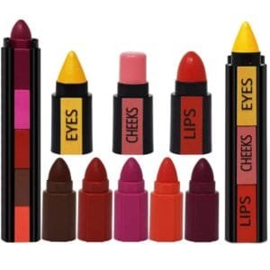 2 in 1 Combo  HUDA  Beauty  Professional  Eyes Cheeks Lips (Lipsticks)