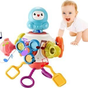 8 in 1 Multi functional Busy Activity Toy | Infant Montessori Activities Busy Board Cubes,Baby Educational Learning Toys for 6-18 Months Boys & Girls, Airplane Car Travel Toys for Kids Gifts