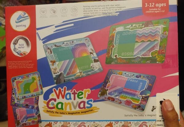 Magic Water Doodle Waterproof Canvas Mat | Washable Drawing Mat | Reusable canvas Perfect for kids - Image 3