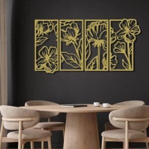 4 pec set Flowers  Wall decorations Flowers  Wall decorations  Wall sticker