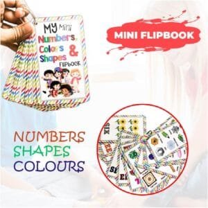 My Mini Numbers, Colors & Shapes Learning Flipbook 27pcs | Numbers, Shapes & Colours Early Learning Educational Chart for Kids | Perfect for Homeschooling, Kindergarten and Nursery Students