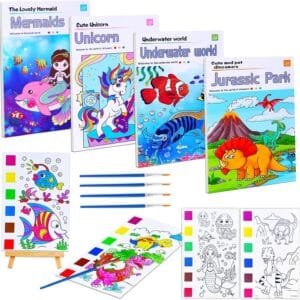 Watercolor Illustration Painting Book 12 Pages  (Random Designs)