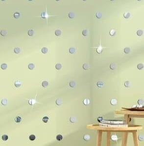 50pcs Acrylic Mirror dott Shape Stickers|    Sticker Wedding Decoration Acrylic Mirror