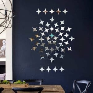 50pcs Acrylic Mirror star Shape Stickers | Sticker Wedding Decoration Acrylic Mirror