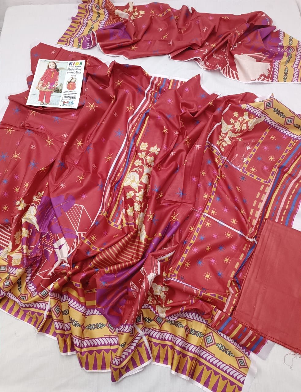 Kids Collection Vol 3 Digital Printed unstitched Lawn 3 Piece