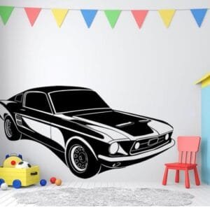 Car Wall decoration Hanging MDF material  Black color