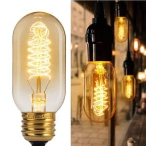 Bulbrite Incandescent T45  Medium Screw Base  Light Bulb, 40 Watt, Antique