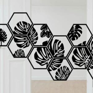 11 pec in set Hexagon leafs art Wall decorations Room decoration Wall hanging  MDF material , Room Decoration, Suitable For Home Living Room Bedroom