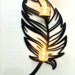 Leaf candle holder Wall decorations  MDF material