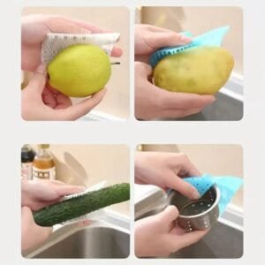 Multi-Functional Fruit and Vegetable Cleaning Brush: Bendable Vegetable Washer for Cucumber, Finger Brush for Kitchen - Kitchen Tools and Accessories* (random colors )
